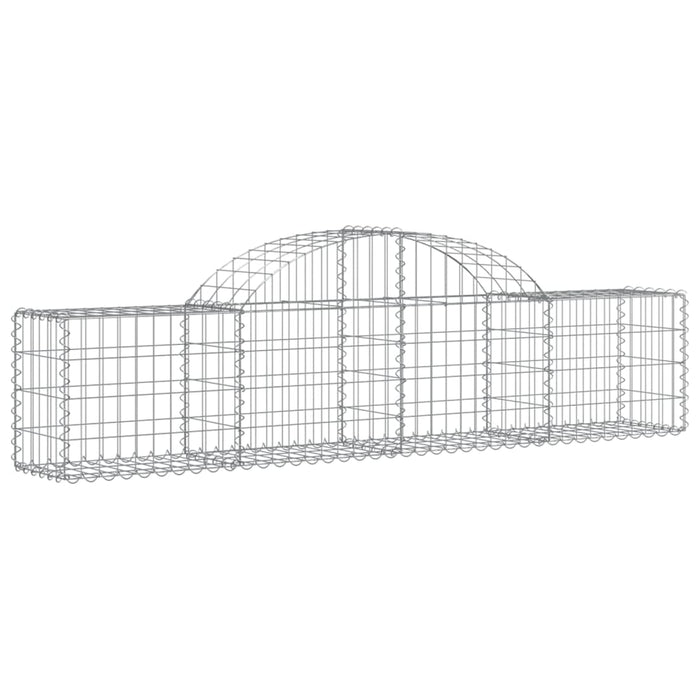 Coșuri gabion arcuite 6 buc, 200x30x40/60 cm, fier galvanizat