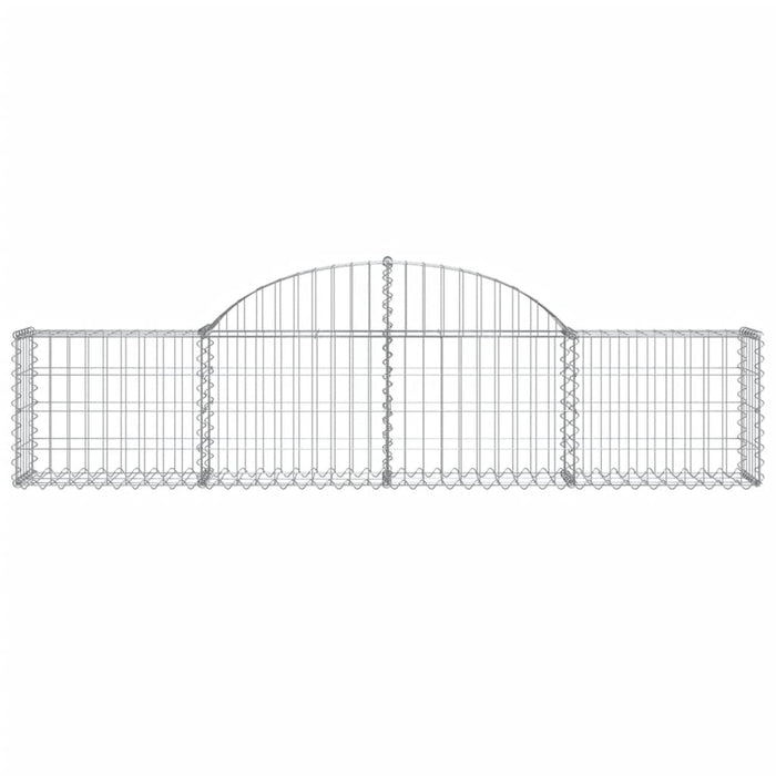 Coșuri gabion arcuite 6 buc, 200x30x40/60 cm, fier galvanizat