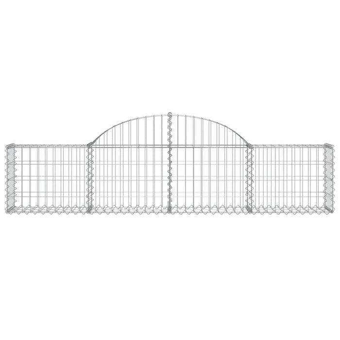 Coșuri gabion arcuite 8 buc, 200x30x40/60 cm, fier galvanizat