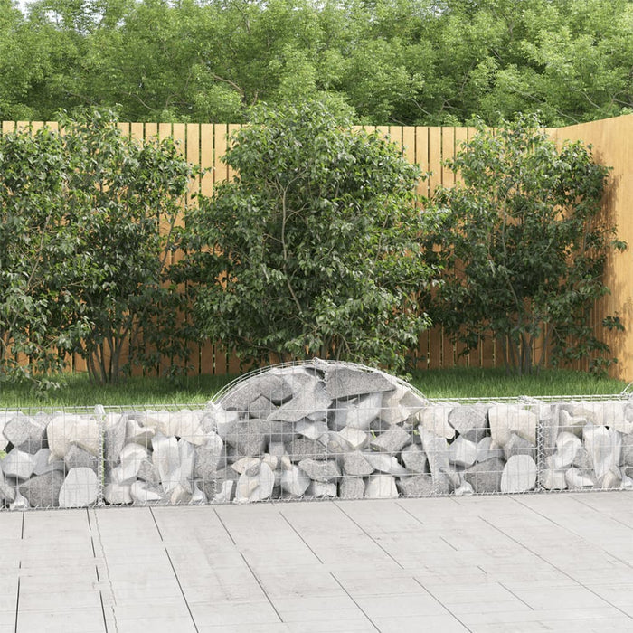 Coșuri gabion arcuite 8 buc, 200x30x40/60 cm, fier galvanizat