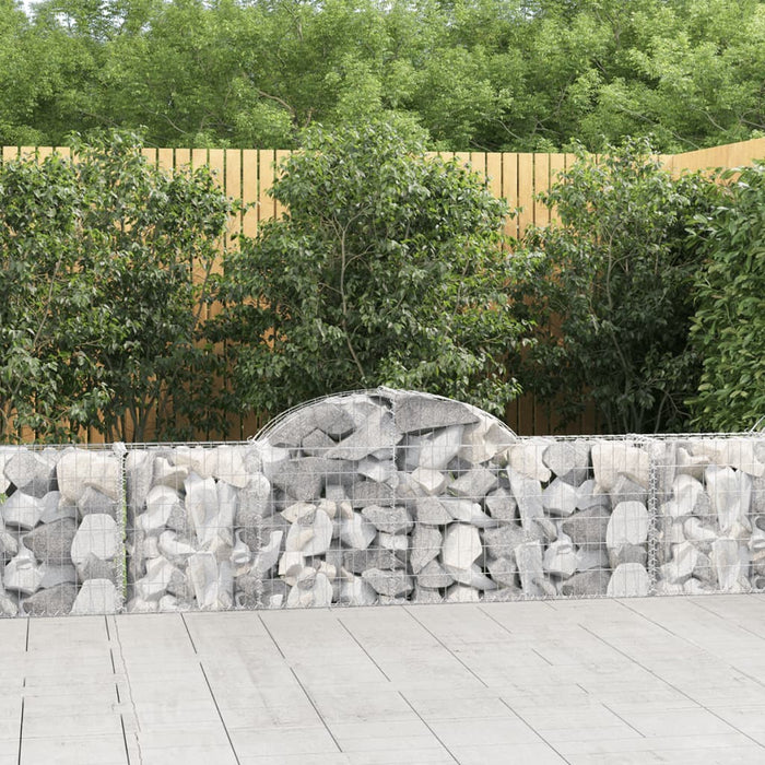 Coșuri gabion arcuite 20 buc, 200x30x60/80 cm, fier galvanizat