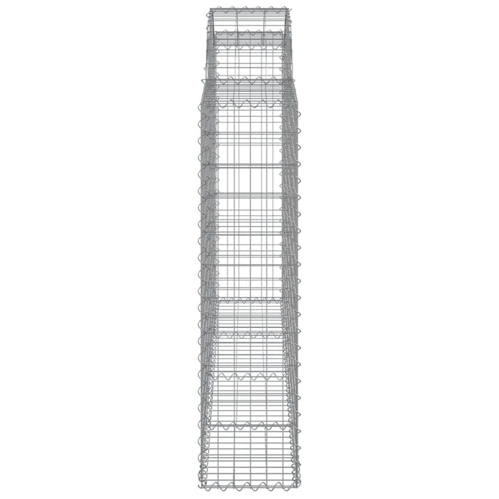 Coșuri gabion arcuite 18 buc, 200x30x120/140cm, fier galvanizat