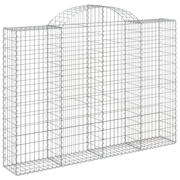 Coșuri gabion arcuite 2 buc, 200x30x140/160cm, fier galvanizat