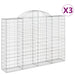 Coșuri gabion arcuite 3 buc, 200x30x140/160cm, fier galvanizat thumbnail 2