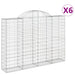 Coșuri gabion arcuite 6 buc, 200x30x140/160cm, fier galvanizat thumbnail 2