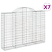 Coșuri gabion arcuite 7 buc, 200x30x140/160cm, fier galvanizat thumbnail 2