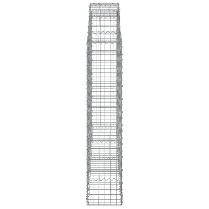 Coșuri gabion arcuite 7 buc, 200x30x140/160cm, fier galvanizat