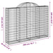 Coșuri gabion arcuite 7 buc, 200x30x140/160cm, fier galvanizat thumbnail 6