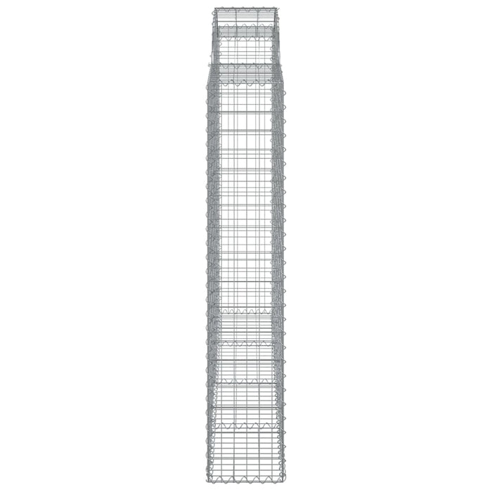 Coșuri gabion arcuite 3 buc, 200x30x160/180 cm, fier galvanizat