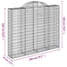 Coșuri gabion arcuite 3 buc, 200x30x160/180 cm, fier galvanizat thumbnail 6