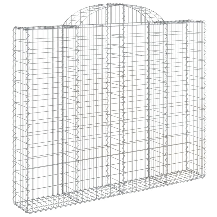 Coșuri gabion arcuite 8 buc, 200x30x160/180 cm, fier galvanizat