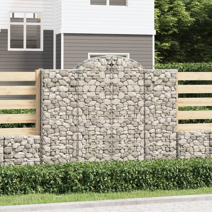 Coșuri gabion arcuite 8 buc, 200x30x160/180 cm, fier galvanizat