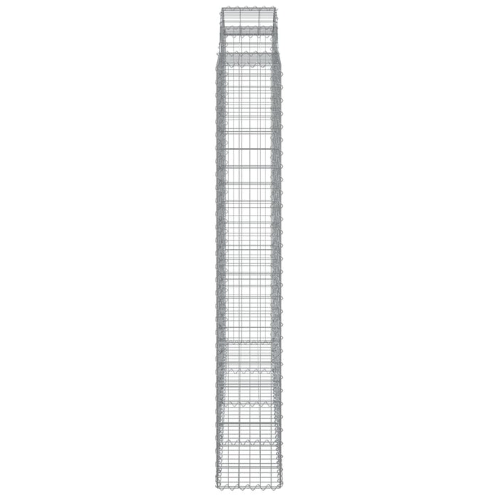 Coșuri gabion arcuite 2 buc. 200x30x200/220 cm fier galvanizat