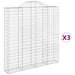 Coșuri gabion arcuite 3 buc. 200x30x200/220 cm fier galvanizat thumbnail 2