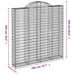 Coșuri gabion arcuite 3 buc. 200x30x200/220 cm fier galvanizat thumbnail 6