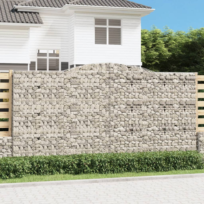 Coșuri gabion arcuite 6 buc. 400x30x200/220 cm fier galvanizat