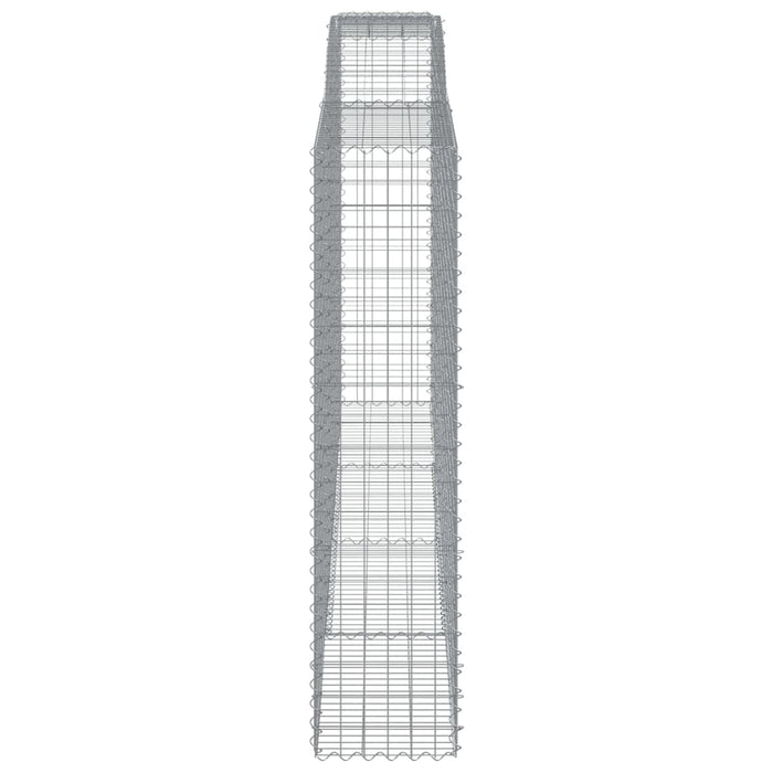 Coșuri gabion arcuite, 10 buc 400x50x200/220cm, fier galvanizat