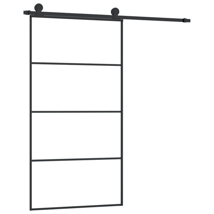 Ușă glisantă cu set feronerie 102,5x205 cm sticlă ESG/aluminiu