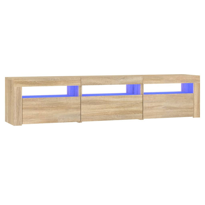 Comodă TV cu lumini LED, stejar sonoma, 180x35x40 cm