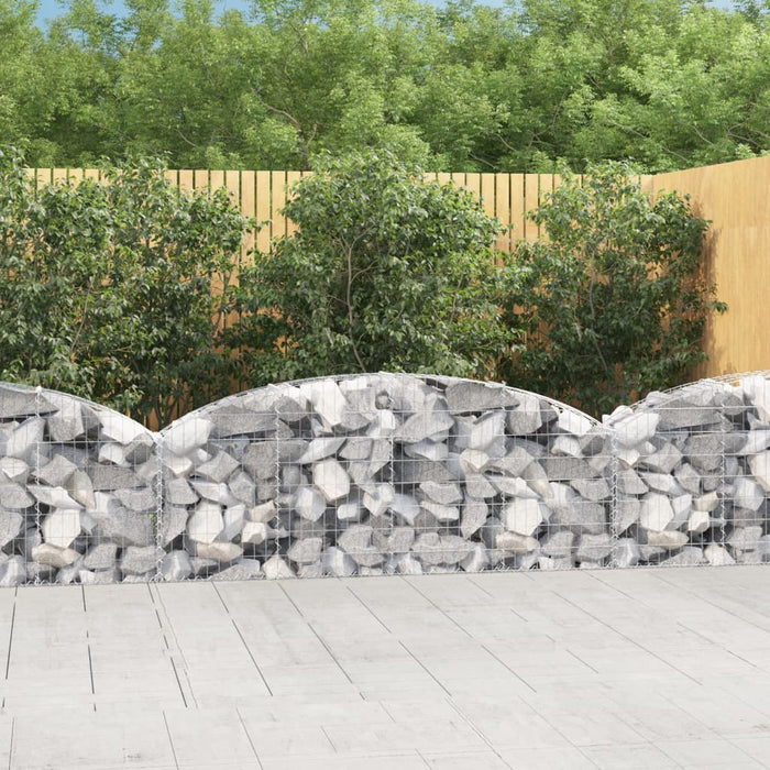 Coș gabion arcuit 200x30x60/80 cm fier galvanizat