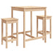 Set mobilier de bar, 3 piese, lemn masiv de pin thumbnail 2