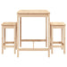 Set mobilier de bar, 3 piese, lemn masiv de pin thumbnail 4