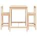 Set mobilier de bar, 3 piese, lemn masiv de pin thumbnail 4