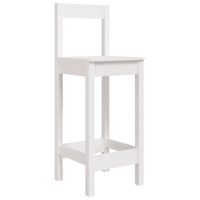 Set mobilier de bar pentru grădină, 5 piese,alb, lemn masiv pin