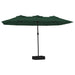 Umbrelă de soare cu două capete cu LED-uri, verde, 449x245 cm thumbnail 2