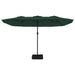 Umbrelă de soare cu două capete cu LED-uri, verde, 449x245 cm thumbnail 5