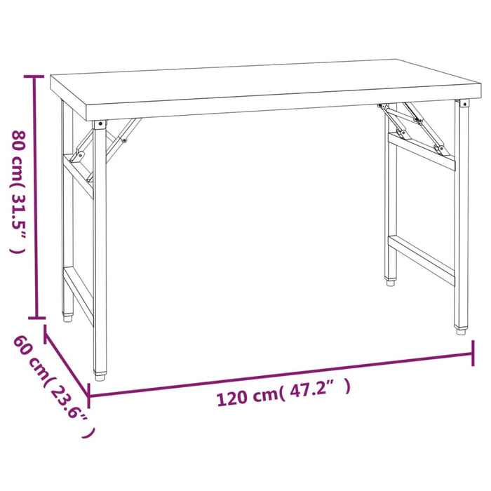 Masă bucătărie cu raft superior, 120x60x145 cm, oțel inoxidabil