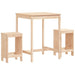 Set mobilier de bar, 3 piese, lemn masiv de pin thumbnail 2