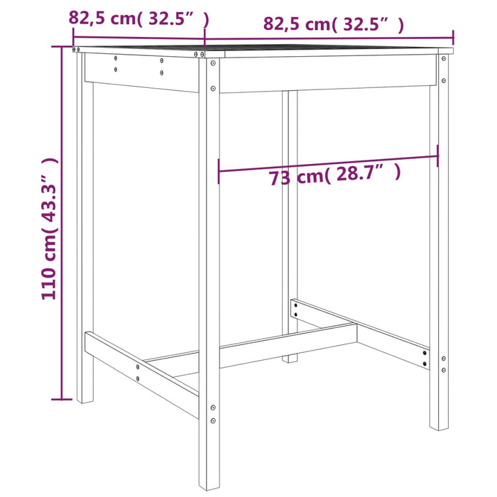 Set mobilier de bar, 3 piese, lemn masiv de pin