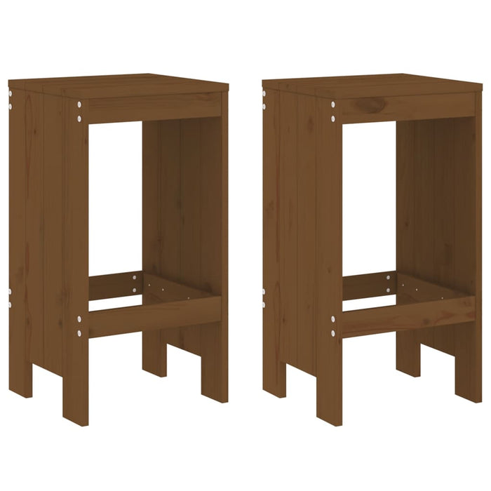 Set mobilier de bar, 3 piese, maro miere, lemn masiv de pin