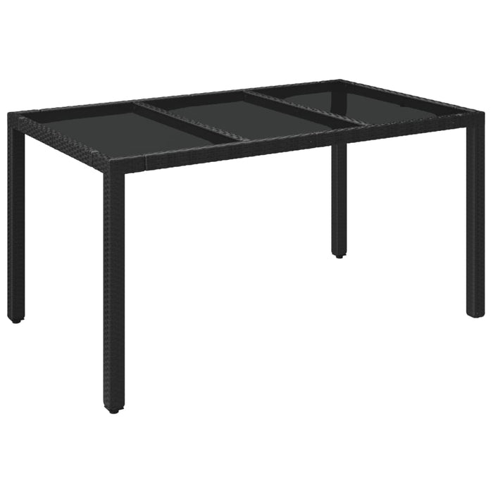 Set mobilier de grădină cu perne, 5 piese, negru, poliratan