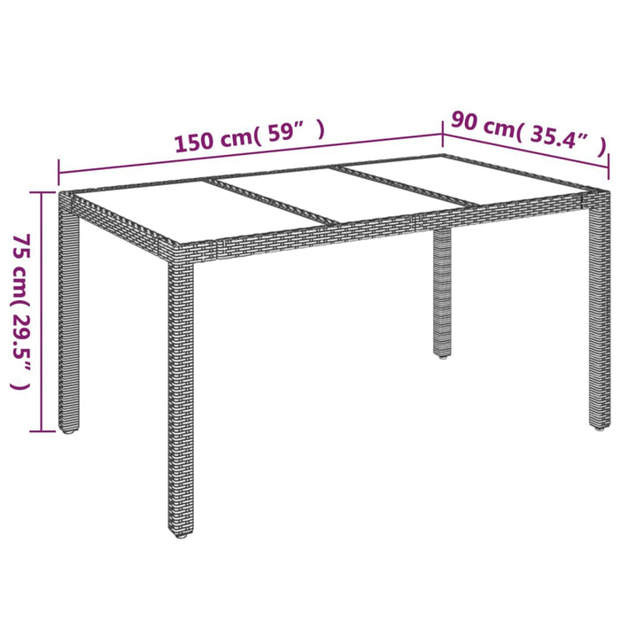 Set mobilier de grădină cu perne, 7 piese, negru, poliratan