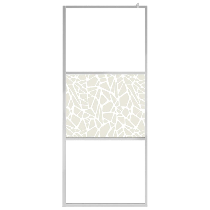 Paravan duș walk-in cu raft crom 90x195 cm sticlă ESG/aluminiu