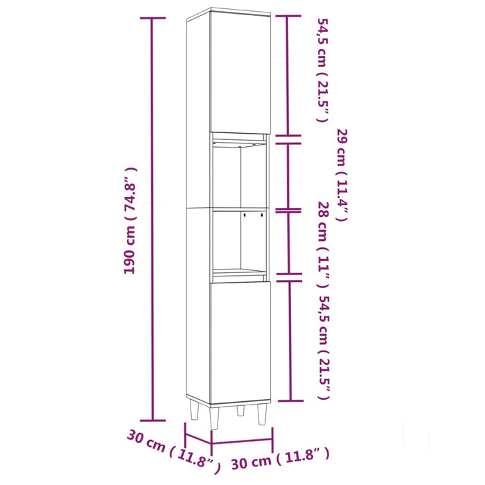 Set dulapuri de baie, 3 piese, gri beton, lemn prelucrat