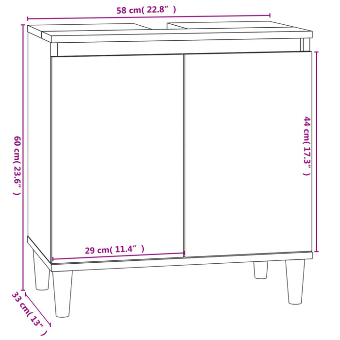 Set mobilier de baie, 3 piese, alb, lemn compozit