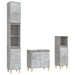 Set mobilier de baie, 3 piese, gri beton, lemn compozit thumbnail 2