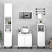 Set mobilier de baie, 3 piese, alb, lemn compozit thumbnail 1