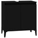 Set mobilier de baie, 3 piese, negru, lemn compozit thumbnail 5