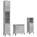 Set mobilier de baie, 3 piese, gri beton, lemn compozit thumbnail 2