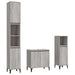 Set mobilier de baie, 3 piese, gri sonoma, lemn prelucrat thumbnail 2