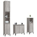 Set mobilier de baie, 3 piese, gri sonoma, lemn prelucrat thumbnail 3