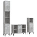 Set mobilier de baie, 3 piese, gri beton, lemn compozit thumbnail 2