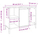 Set mobilier de baie, 3 piese, gri beton, lemn compozit thumbnail 9