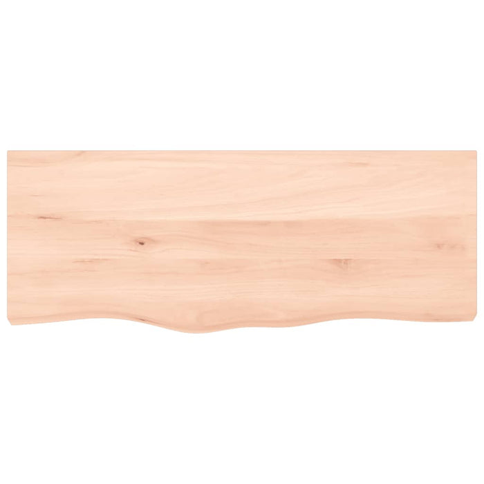 Blat de baie, 100x40x(2-4) cm, lemn masiv netratat