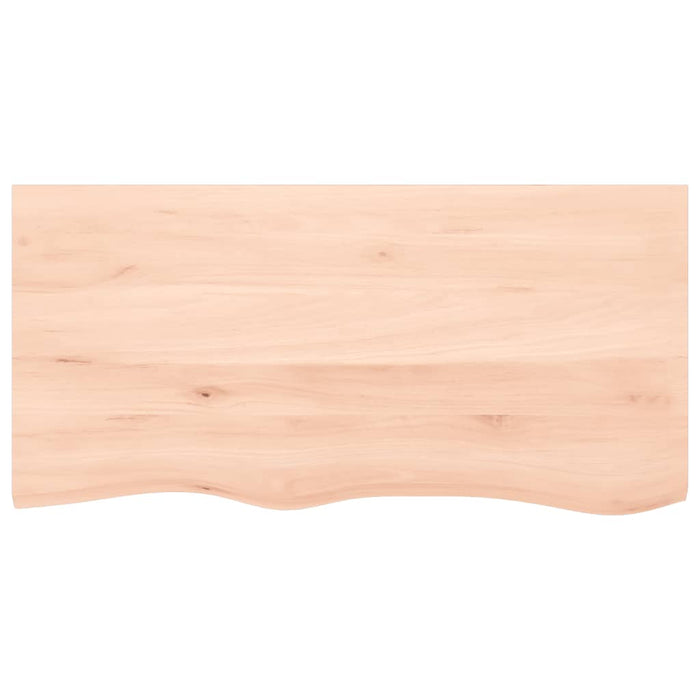 Blat de baie, 100x50x(2-6) cm, lemn masiv netratat