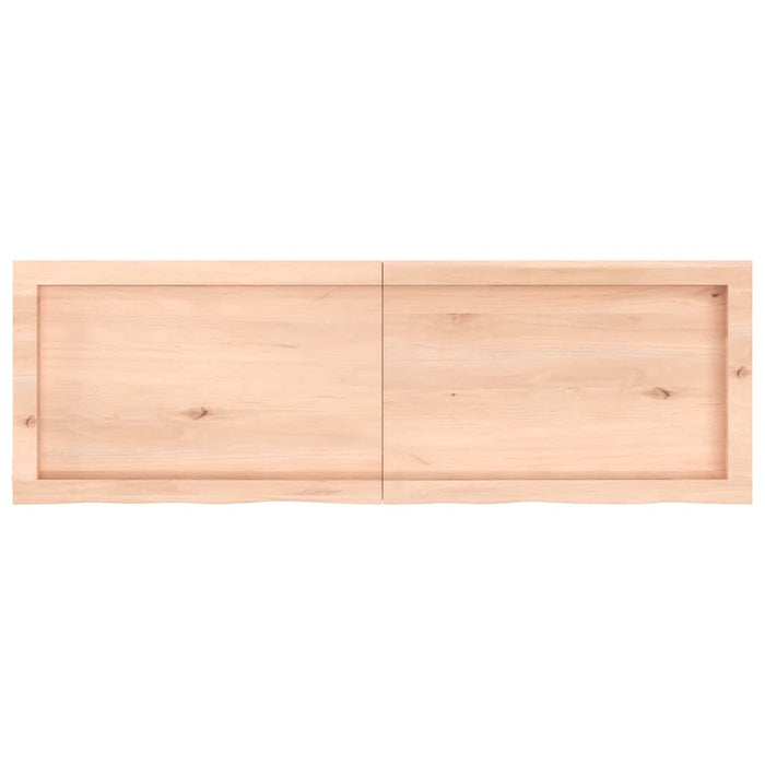 Blat de baie, 120x40x(2-6) cm, lemn masiv netratat